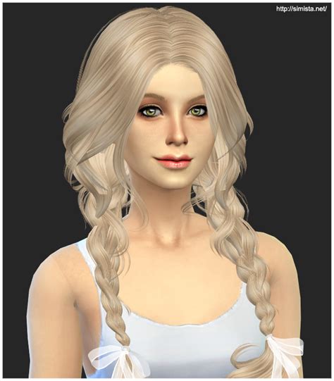 Sims 4 Hairs Simista Newsea`s Ela 23 Hairstyle Retextured