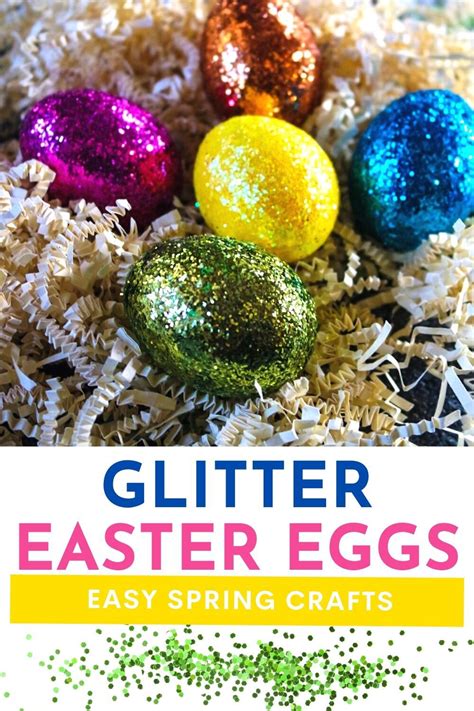Easy Diy Glitter Easter Eggs