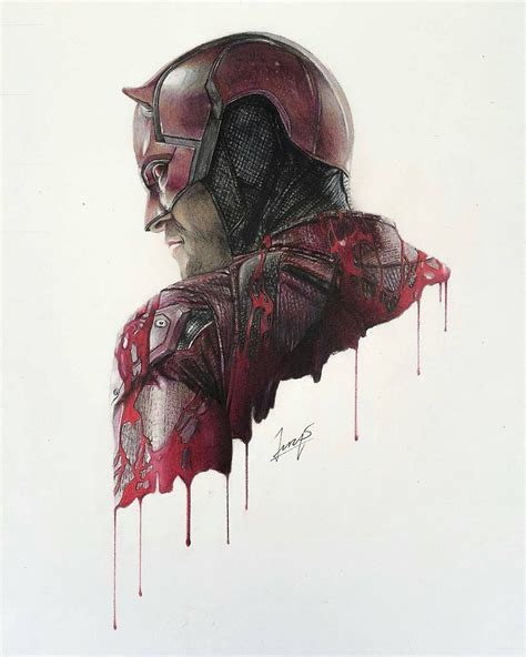 World Of Pencils On Instagram “daredevil Pencilpen Drawing By Artist