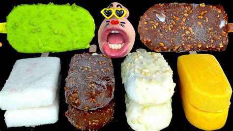 ASMR MUKBANG CHOCOLATE ICE CREAM PARTY EATING SHOW (4K) - YouTube