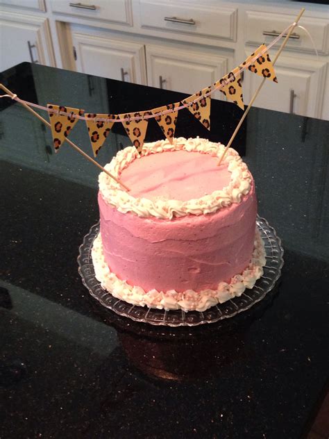 Strawberry Cake With Butter Cream Strawberry Frosting Happy Birthday