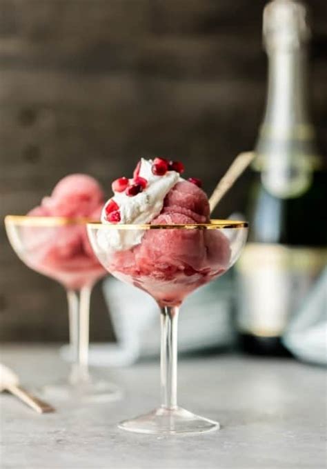 Pomegranate Champagne Sorbet Recipe The Cookie Rookie