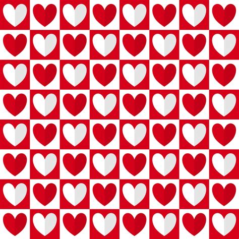 Seamless Red And White Hearts Pattern For T Wrapping Paper