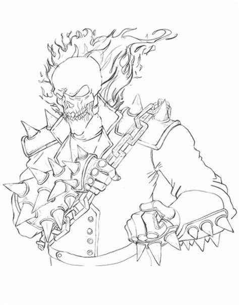 How does ghost rider turn into a flaming skeleton? Ghost Rider Coloring Sheet Free Printable | Superheroes ...