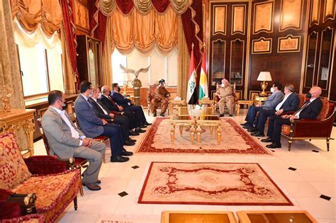 Masoud Barzani And Ali Al Qaradaghi Discuss Charities And Humanitarian