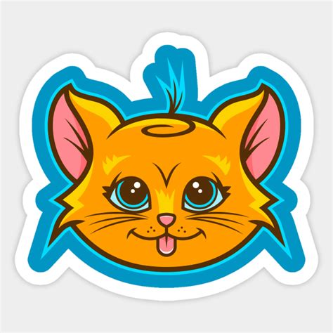 Orange Kitty Kat Kitty Kat Sticker Teepublic