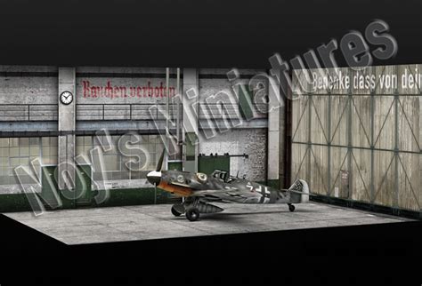 Noys Miniatures 2 In 1 Wwii Luftwaffe Hangar Inside Sets Preview