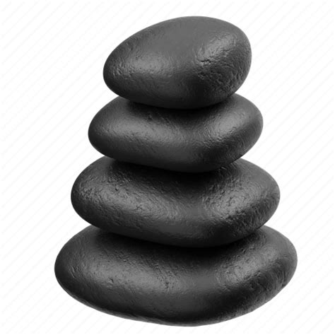 hot stone massage black stone spa relax 3d illustration download on iconfinder