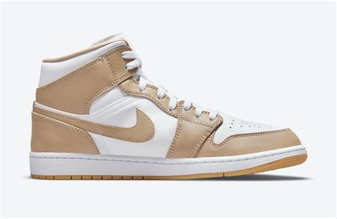 Air Jordan 1 Mid Tan Gum 554724 271 Release Date Sbd