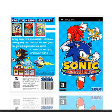 Sonic Mega Collection Psp Box Art Cover By Gearblaze