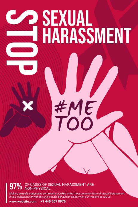 personnalisez plus de 180 modèles de poster de stop sexual harassment postermywall
