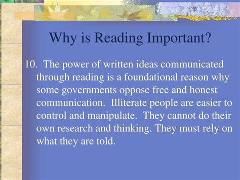 Ppt Why Are Reading And Writing Important Powerpoint Presentation
