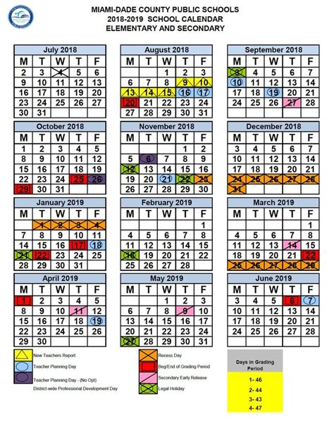The School Calendar For Mar Dae County Public Schools Is Shown In