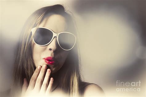 Surprised Pinup Girl In Retro Fashion Makeup Photograph By Jorgo Photography