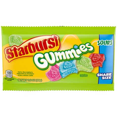 Starburst Sour Gummies Candy Share Size Pack 35 Oz Starburst