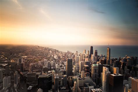 Chicago Cityscape Buildings Sea 5k Hd World 4k Wallpapers Images