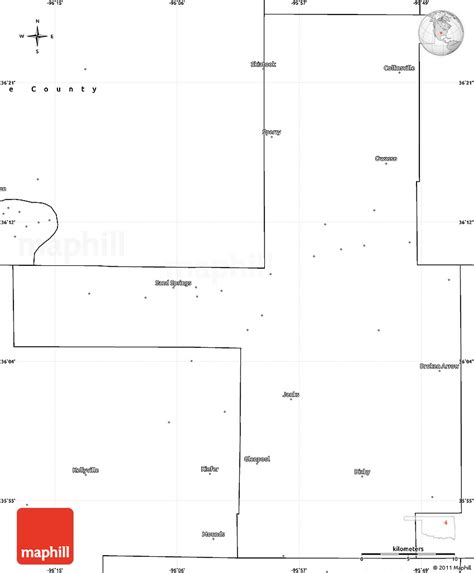 Blank Simple Map Of Tulsa County