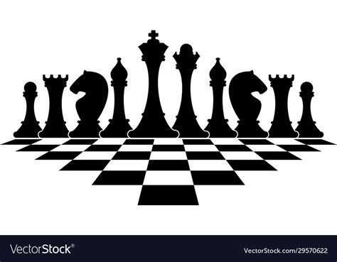 Set Figures For Chess Strategy Board Game Vector Image
