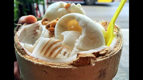 Never Seen Before Coconut Ice Cream Famous Bangkok Street Foods
