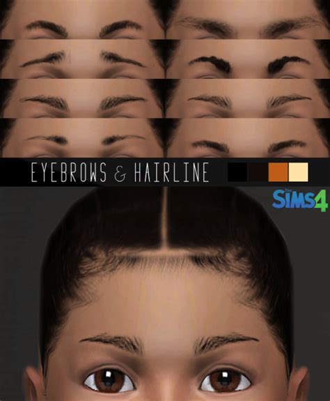 Hair Line And Eyebrows Pack Sims 4 Sims Sims 4 Toddler