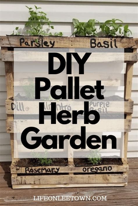 Diy Pallet Herb Garden Fresh Herbs Country Garden Hand Made Do It