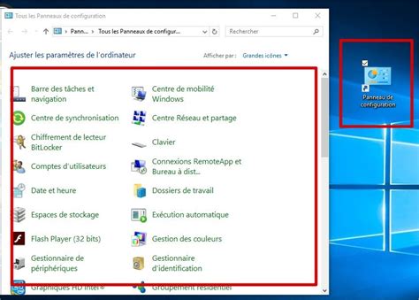 Seul le raccourci est mis dans la corbeille windows. Windows 10 : Retrouver le panneau de configuration