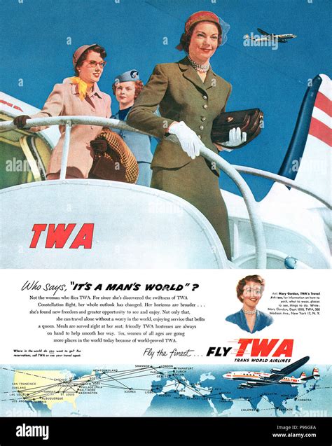 1954 trans world airlines advertisement twa original retro airline ad let twa s wings work