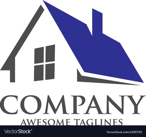 Modern Roofing Logo Concept Royalty Free Vector Image