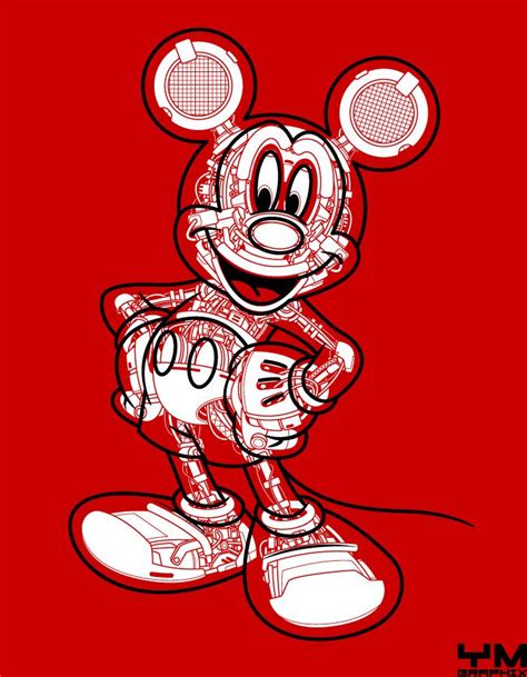 Robot And Android Anatomy By Yves José Malgorn Mickey Mouse Tattoos