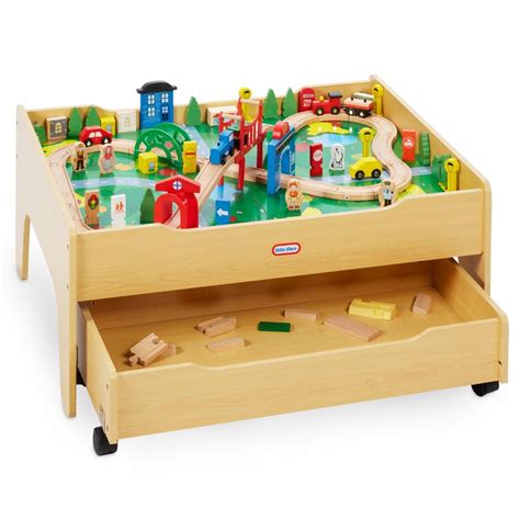 Little Tikes Promotions Real Wooden Train And Table Set Special Design