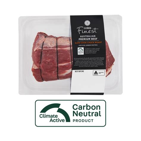 Buy Coles Finest Carbon Neutral Beef Slow Cook Chuck Roast Approx 800g