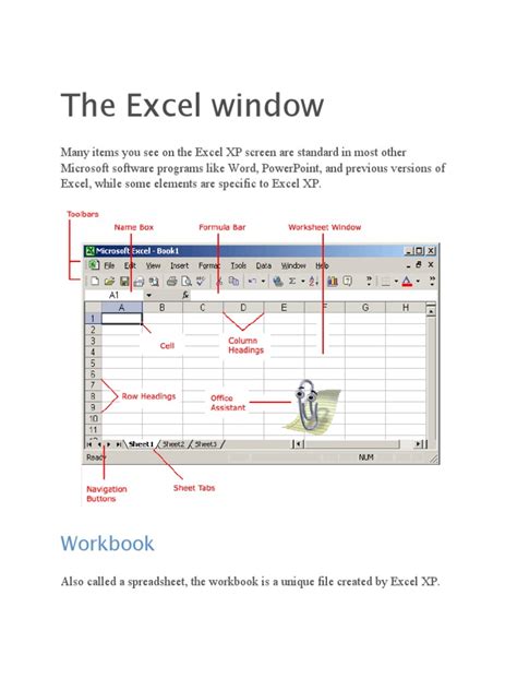 Components Of Ms Excel Pdf
