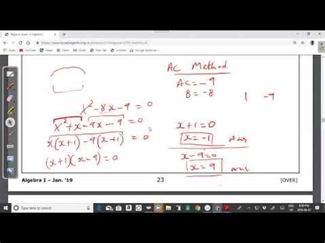 Each correct answer is worth up to 2 credits. NYS Algebra 1 Common Core January 2019 Regents Exam Part ...