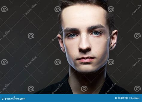 Portrait Of Young Good Looking Male Stock Image Image Of Fashion