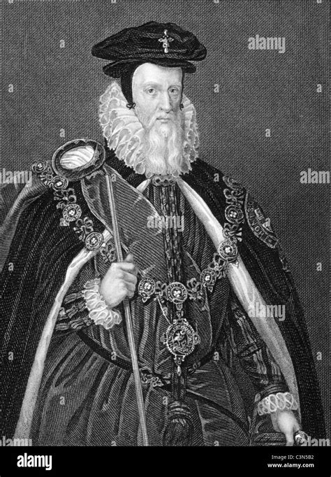 William Cecil 1st Baron Burghley 1521 1598 On Engraving From 1838