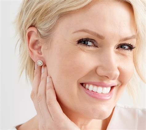 "As Is" Diamonique x Mary Beth Roe Stud Earrings, Sterling Silver - QVC.com