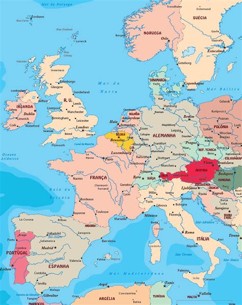 Europa Ocidental Europe Map Map Europe