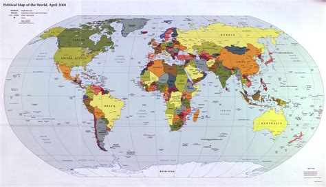 Large Detailed Political Map Of The World With Major Cities And