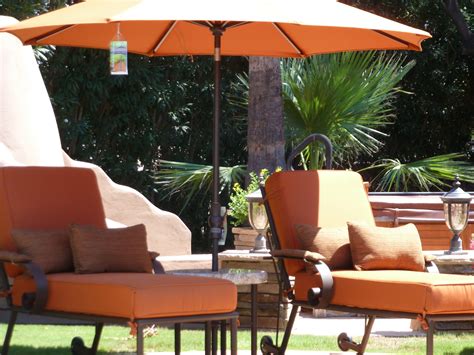 Wrought Iron Chaise Lounge Chairs with Umbrella. Pool Side ...