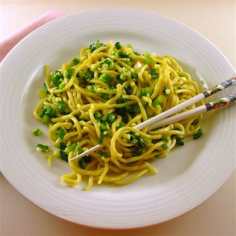 Noodles With Ginger Scallion Sauce In The Kitchen With Kath
