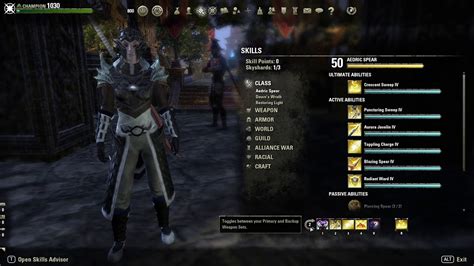 Eso Magicka Templar Pvp Build Two Handed And Gameplay Markarth Youtube