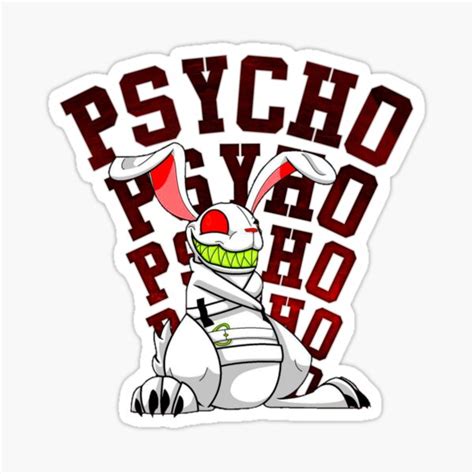 Psycho Bunny Design Sticker For Sale By Bishamontenid Redbubble