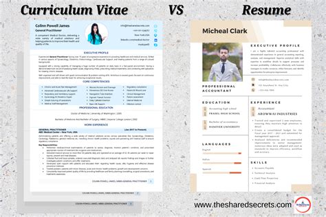 What Are The Differences Between A Resume And A Cv The Shared Secrets