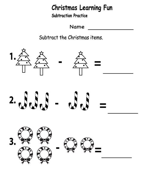 Christmas Math Worksheet 1st Grade