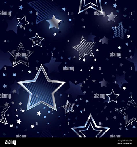 blue night seamless background with shiny silver stars stock vector image and art alamy