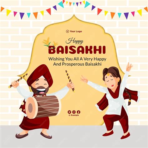 Premium Vector Banner Design Of Happy Baisakhi Indian Festival Template