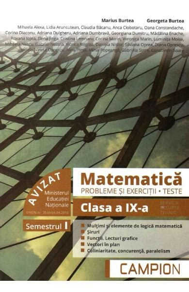 Matematica Probleme Si Exercitii Teste Clasa 9 Sem1 Marius