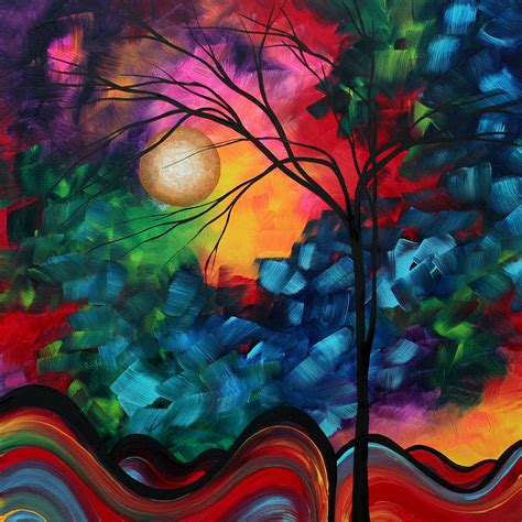 Abstract Landscape Bold Colorful Painting Painting By Megan Duncanson