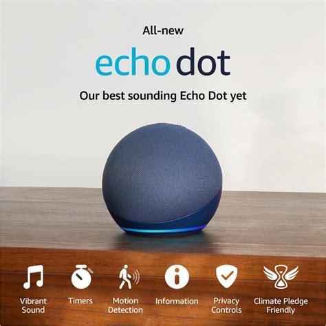 Amazon Echo Dot 5th Gen 2022 Release Smart Speaker With Alexa Deep