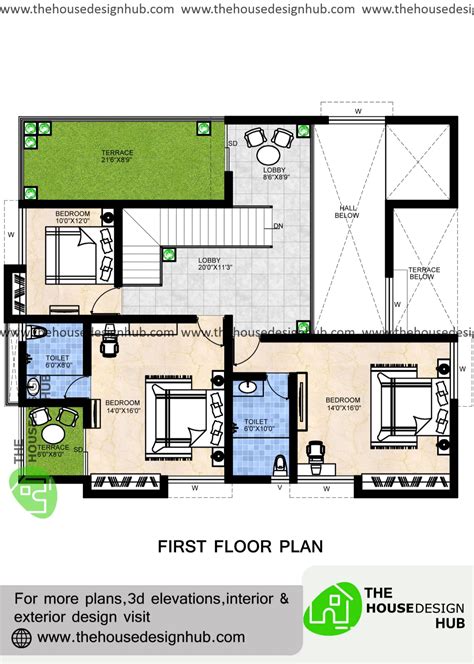 Bhk Floor Plan In Sq Ft Bhk Modern House Plan Duplex Floor Plans